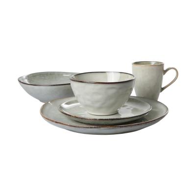 Keramik-Teller marmor